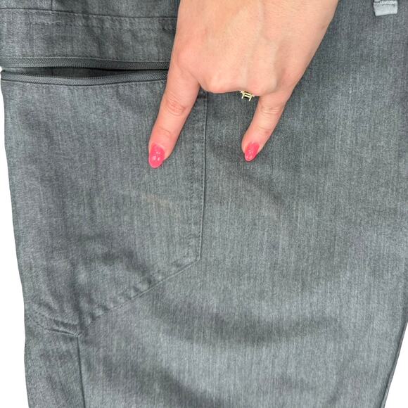 Figs Technical Collection Gray Zamora Jogger Scrub Pants Size L Drawstring Waist - Picture 9 of 11